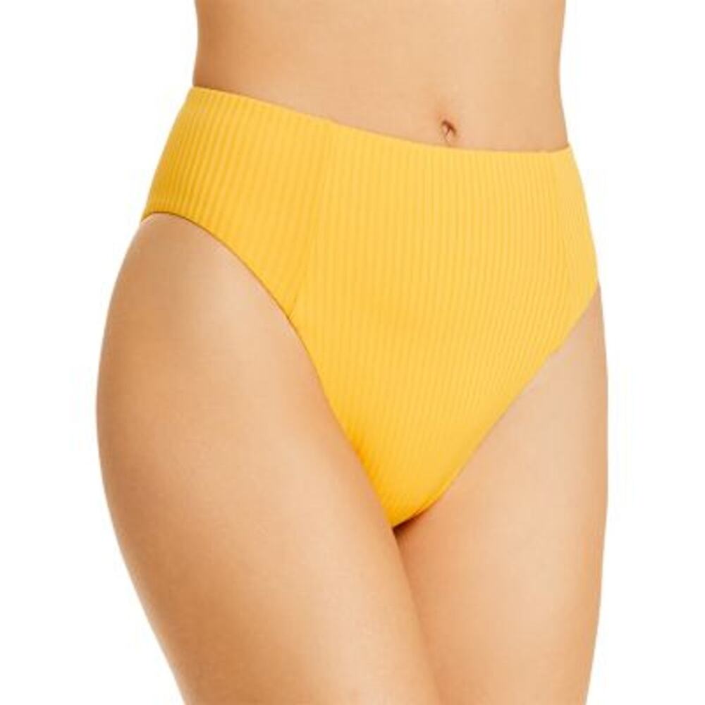 Vitamin A Sienna High Waist Cheeky Cut EcoRib Bikini Bottom Iced Mango L